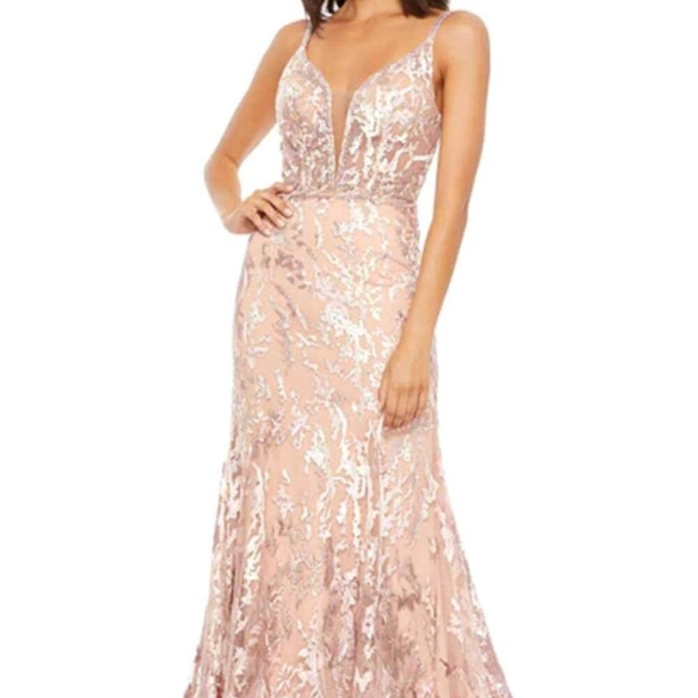 Mac Duggal - Sheer Bodice Prom/Formal Dress - Picture 6 of 7